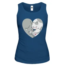 Жіноча майка Cat Family in Heart