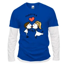 Комбинированный лонгслив Kissing Couple Forever