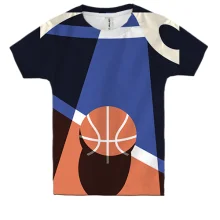 Детская 3D футболка Basketball flat
