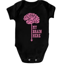 Детское боди My brain here