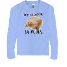 Дитячий лонгслів It is wednesday, my dudes
