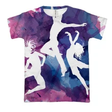 3D футболка Watercolor Dancing