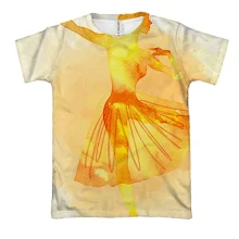 3D футболка Ballerina Watercolor