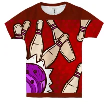 Дитяча 3D футболка Strike bowling club