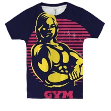 Детская 3D футболка Elite fitness girl (2)