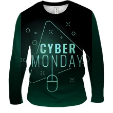 Мужской 3D лонгслив Cyber Monday