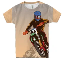 Детская 3D футболка Sport Motocross art