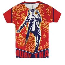 Детская 3D футболка с борцом Muay Thai (3)