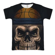 3D футболка Angry Skull Basketball