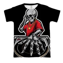 3D футболка Skull DJ