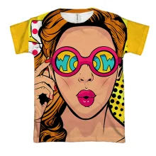 3D футболка Girl Wow Pop Art