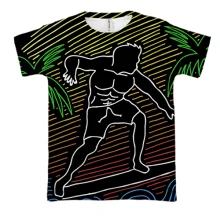 3D футболка Surfer Line art