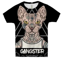 Дитяча 3D футболка Gangster Cat