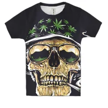 Дитяча 3D футболка Rasta Skull