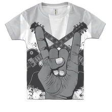 Детская 3D футболка Rock Hand