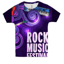 Детская 3D футболка Rock Music Festival
