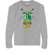 Дитячий лонгслів Never forget to ride