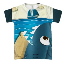 3D футболка Big shark and Small ship