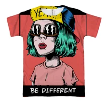 3D футболка Be different Yeah!!