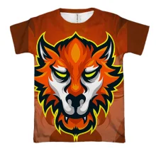 3D футболка Red Wolf Art