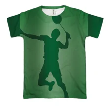 3D футболка Tennis player Silhouette