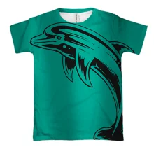 3D футболка Dolphin Art Graphics