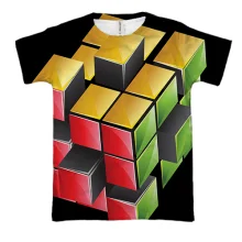 3D футболка с кубиком Рубика 2
