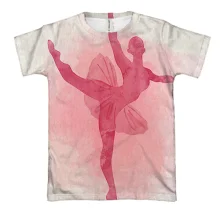 3D футболка Ballerina watercolor 2