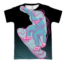 3D футболка Snowboarder Art