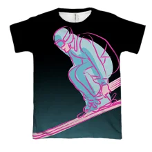 3D футболка Skier Art