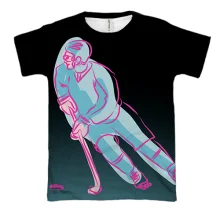 3D футболка Hockey player Art