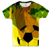 Детская 3D футболка Football Yellow