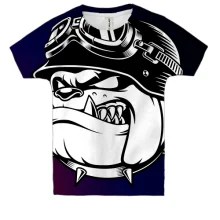 Детская 3D футболка Bulldog head pop art
