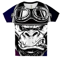 Детская 3D футболка Gorilla pop art