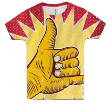 Детская 3D футболка Rasta Hand Pop Art