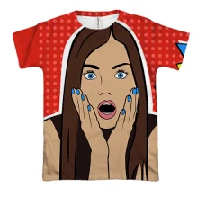 3D футболка Pop Art Girl Wow!