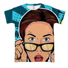 3D футболка Pop Art Girl OMG