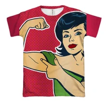 3D футболка Strong girl Pop art