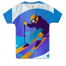 Детская 3D футболка Ski Art