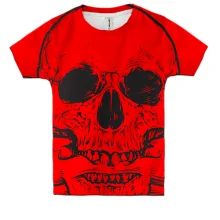 Дитяча 3D футболка Skull with smoke