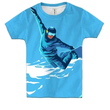 Дитяча 3D футболка Snowskater is Jumping