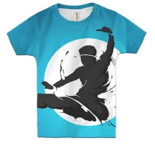 Детская 3D футболка Silhouette and the moon