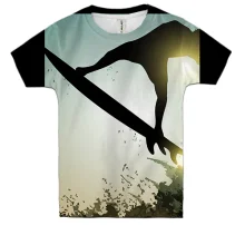 Детская 3D футболка Surfer Silhouette