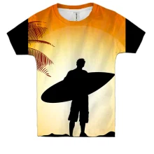 Детская 3D футболка Surfer with Board 2
