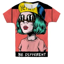 Детская 3D футболка Be different Yeah!!
