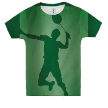 Детская 3D футболка Tennis player Silhouette