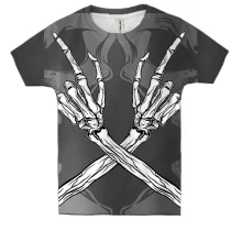 Детская 3D футболка Hands of Skeleton
