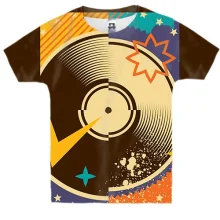 Детская 3D футболка Vinyl record Art 2