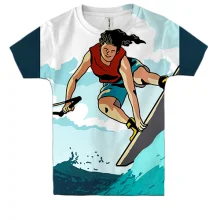 Детская 3D футболка Wakesurfing