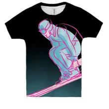 Детская 3D футболка Skier Art